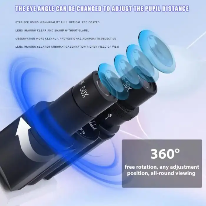 Poothoh Bileşik trinoküler Mikroskop 40X-5000X Büyütme