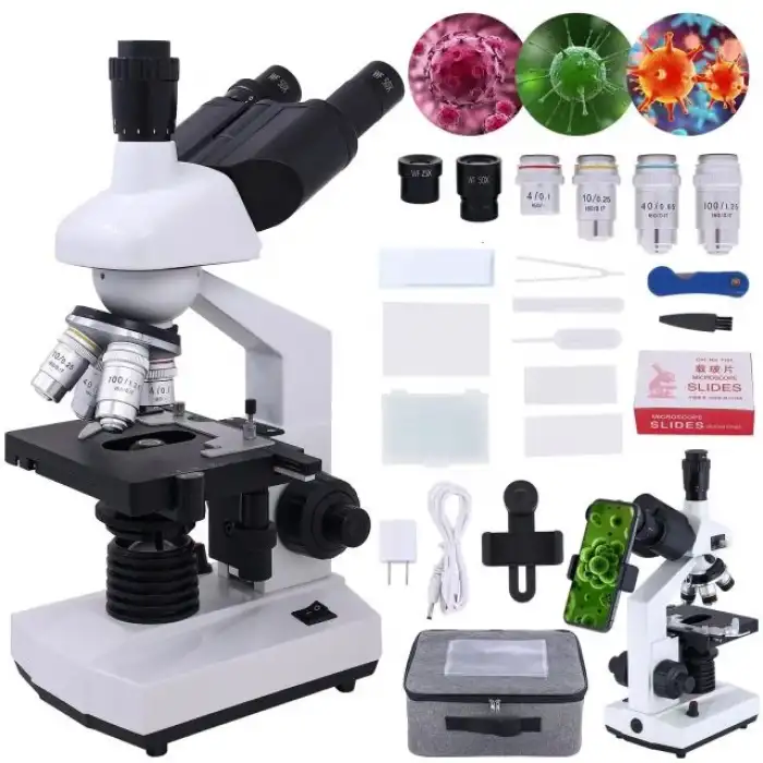 Poothoh Bileşik trinoküler Mikroskop 40X-5000X Büyütme