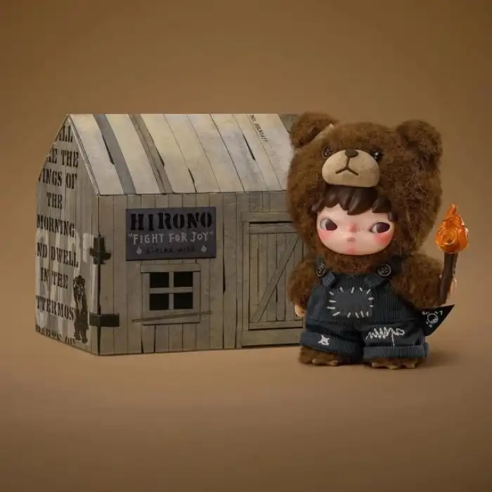 POP MART Hirono Living Wild-Fight for Joy Peluş Bebek