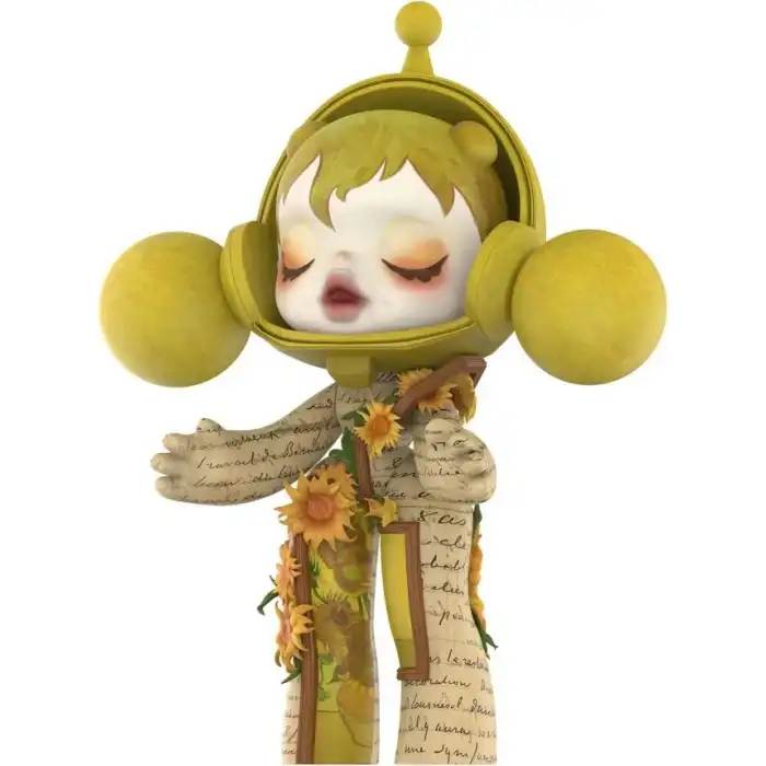 POP MART MEGA SKULLPANDA %400 Van Gogh Müzesi Ayçiçekleri Figürü