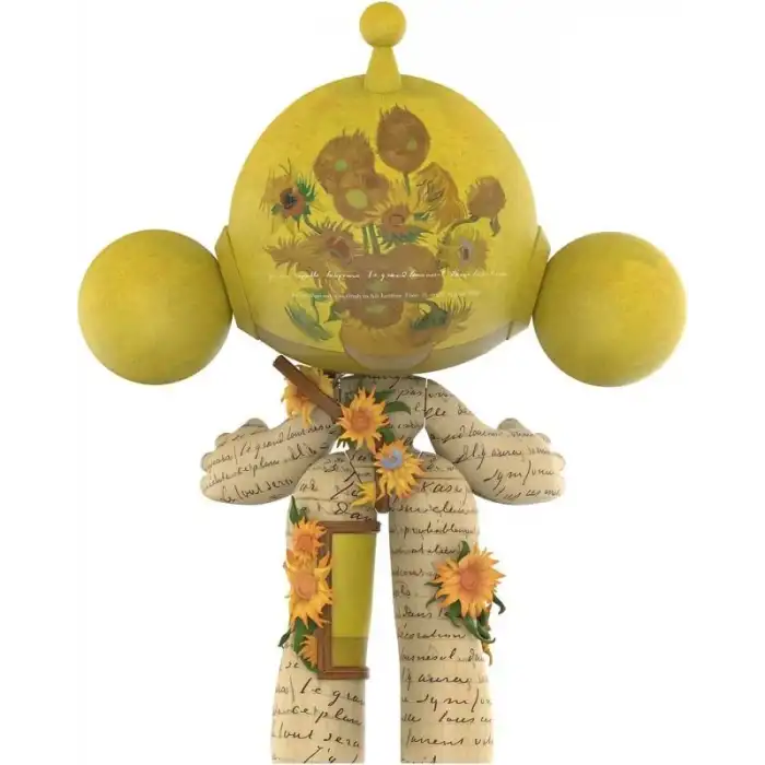 POP MART MEGA SKULLPANDA %400 Van Gogh Müzesi Ayçiçekleri Figürü
