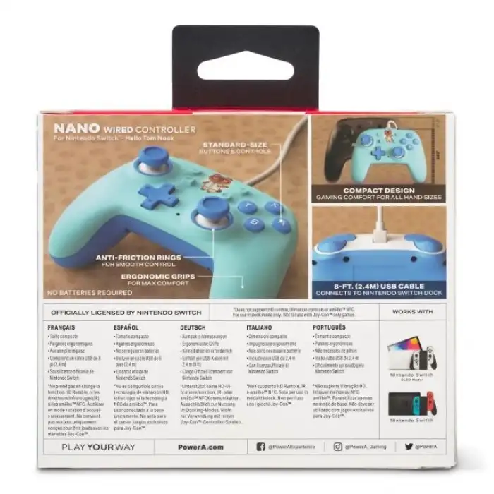 PowerA Nano Kablolu Oyun Kolu - Nintendo Switch Mario Bros