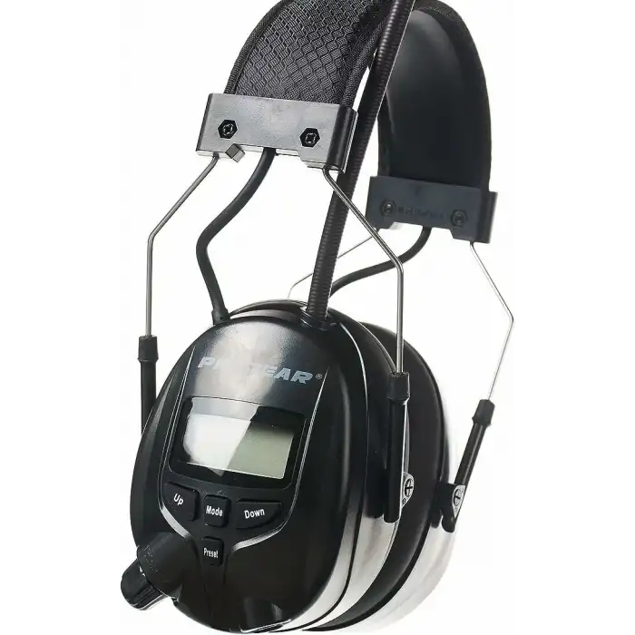 PROTEAR Bluetooth AM FM Radyo Kulaklıklar, 25dB Kulak Koruma - Siyah