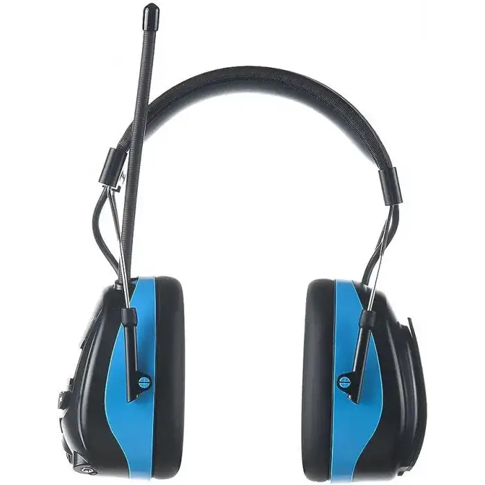 PROTEAR Dijital AM FM Radyo Kulaklıklar, 25dB Kulak Koruma - Açık Mavi