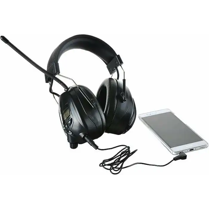 PROTEAR Dijital AM FM Radyo Kulaklıklar, 25dB Kulak Koruma - Siyah