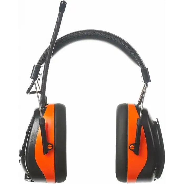 PROTEAR Dijital AM FM Radyo Kulaklıklar, 25dB Kulak Koruma - Turuncu