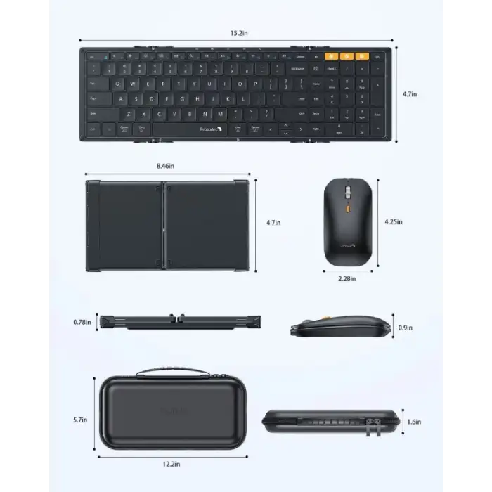 ProtoArc XKM01 Bluetooth Katlanabilir Klavye ve Fare