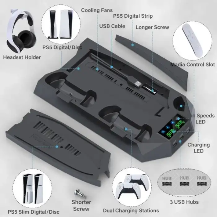 PS5 Standı ve Soğutma İstasyonu