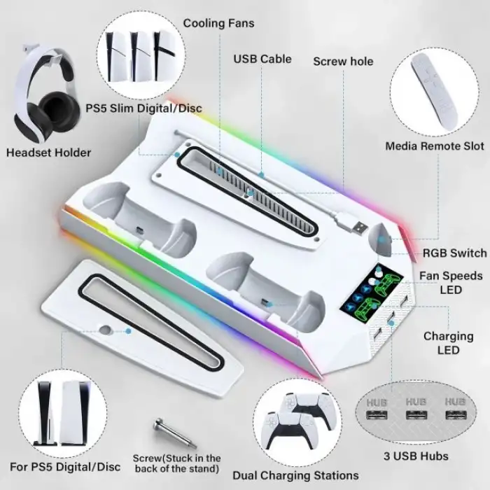 PS5 Standı ve Soğutma İstasyonu