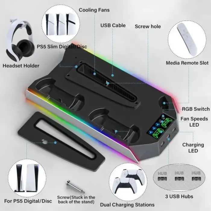 PS5 Standı ve Soğutma İstasyonu