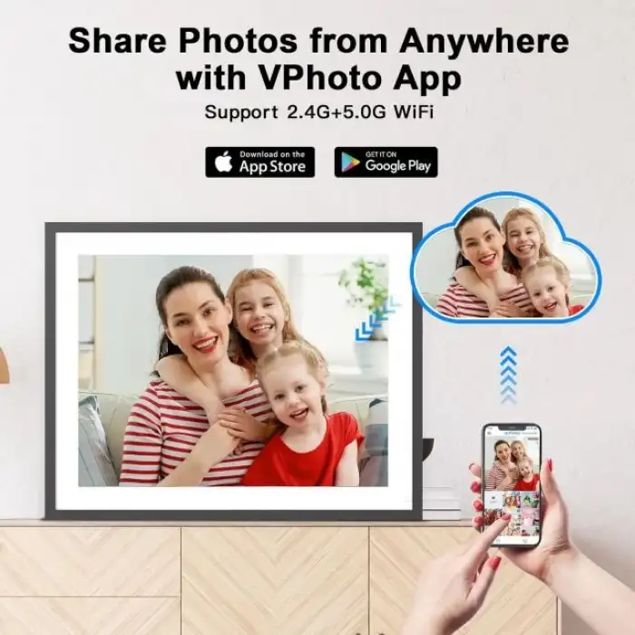 PWOSUN Büyük Dijital Resim Çerçevesi 16.2 İnç