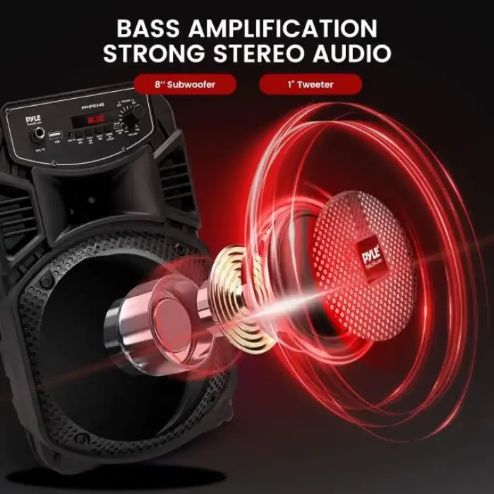 Pyle Taşınabilir Bluetooth PA Hoparlör Sistemi-300W