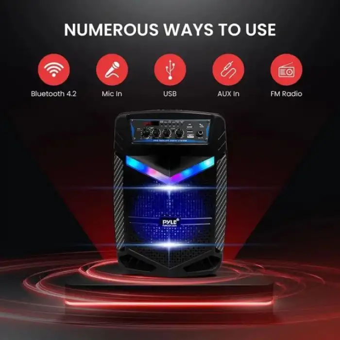 Pyle Taşınabilir Bluetooth PA Hoparlör Sistemi - 600W