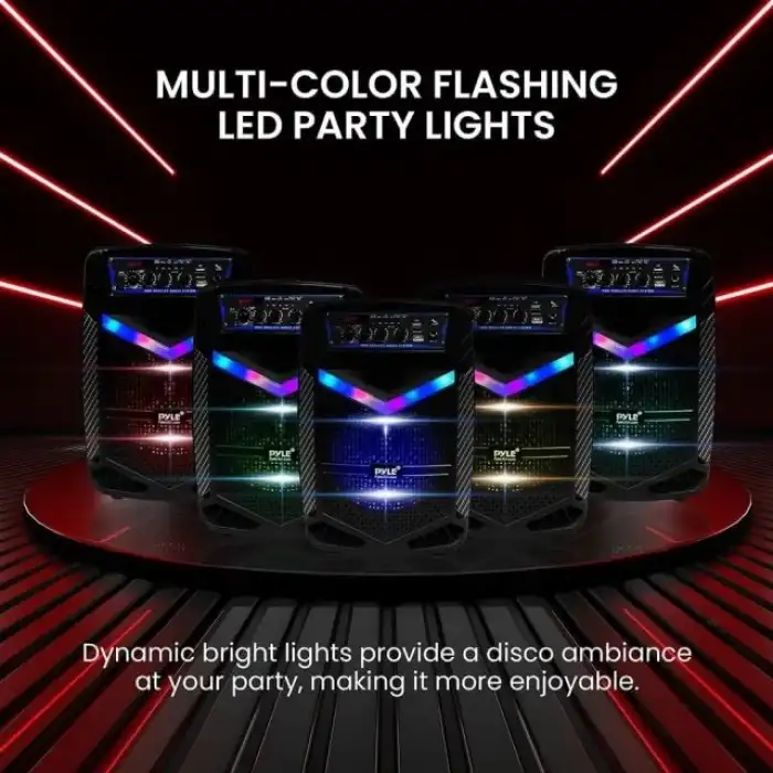 Pyle Taşınabilir Bluetooth PA Hoparlör Sistemi - 600W