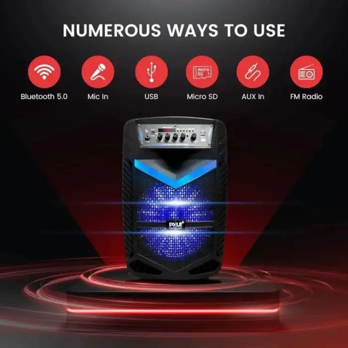 Pyle Taşınabilir Bluetooth PA Hoparlör Sistemi - 600W