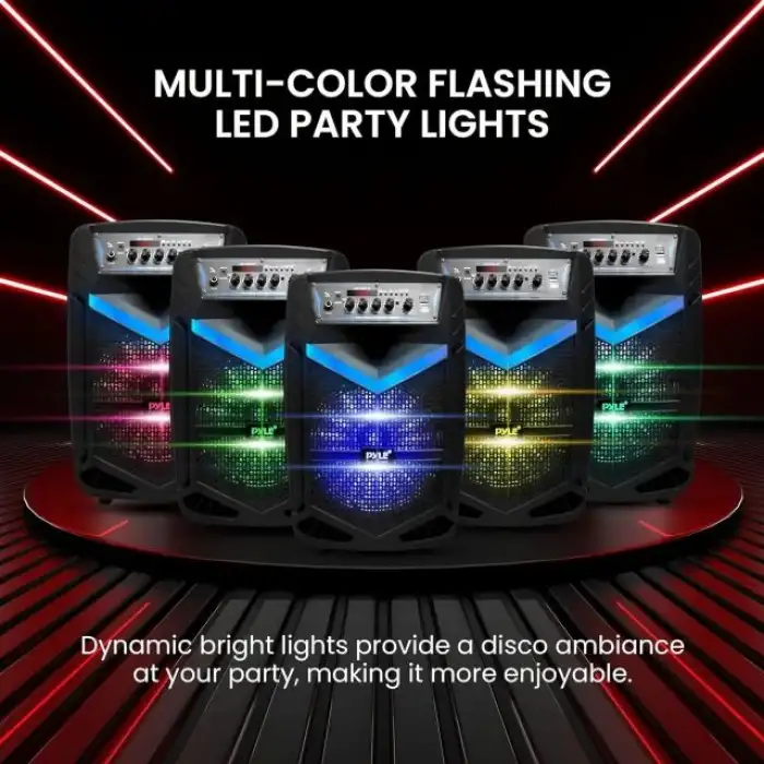 Pyle Taşınabilir Bluetooth PA Hoparlör Sistemi - 600W