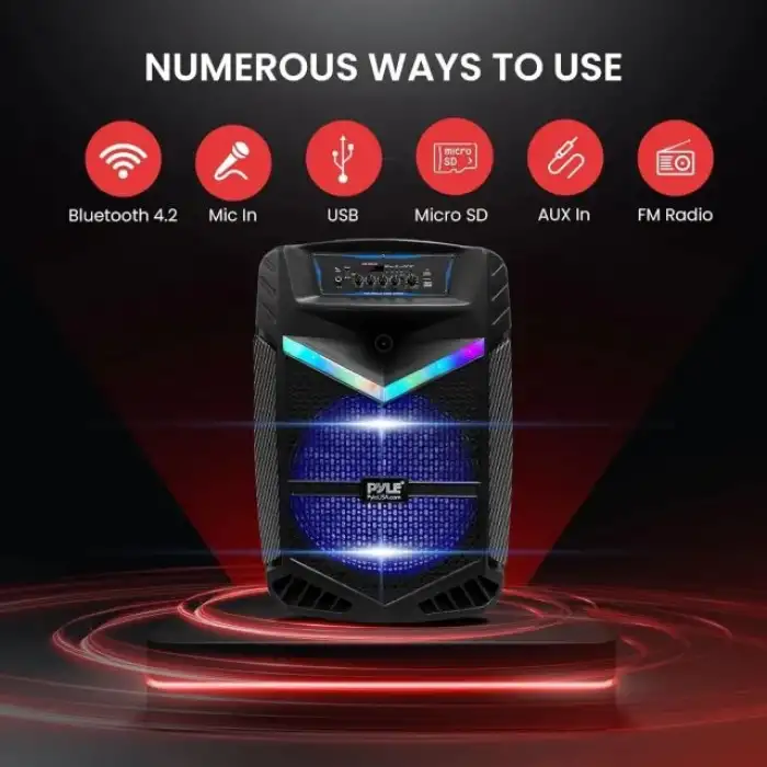 Pyle Taşınabilir Bluetooth PA Hoparlör Sistemi - 600W