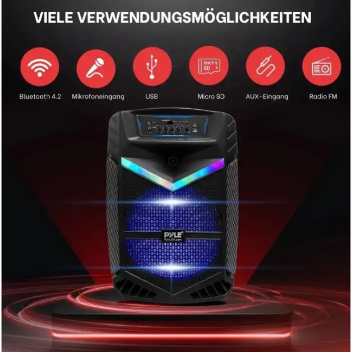 Pyle Taşınabilir Bluetooth PA Hoparlör Sistemi - 600W