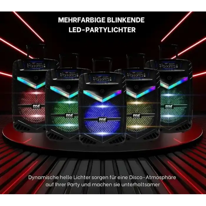 Pyle Taşınabilir Bluetooth PA Hoparlör Sistemi - 600W