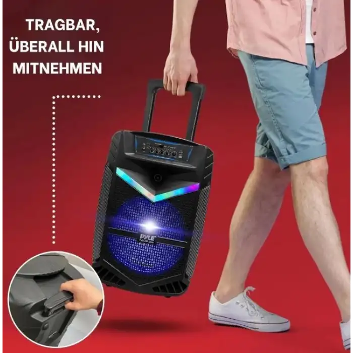 Pyle Taşınabilir Bluetooth PA Hoparlör Sistemi - 600W