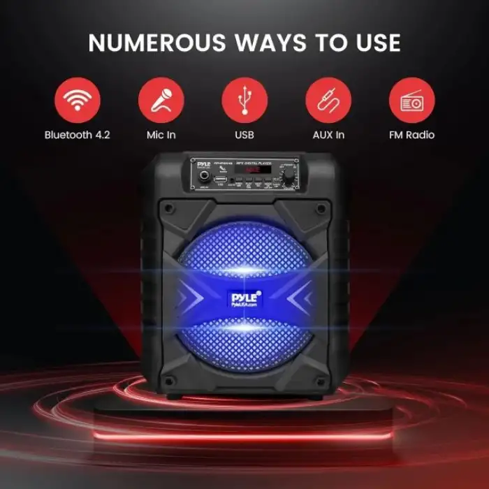 Pyle Taşınabilir Bluetooth PA Hoparlör Sistemi PPHP854B