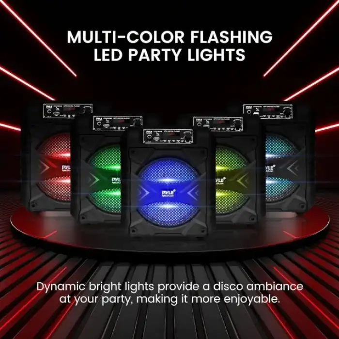 Pyle Taşınabilir Bluetooth PA Hoparlör Sistemi PPHP854B