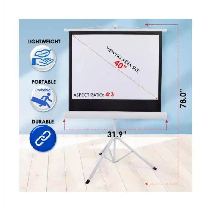 Pyle Tripod Standı 40-İnç Projektör Perdesi