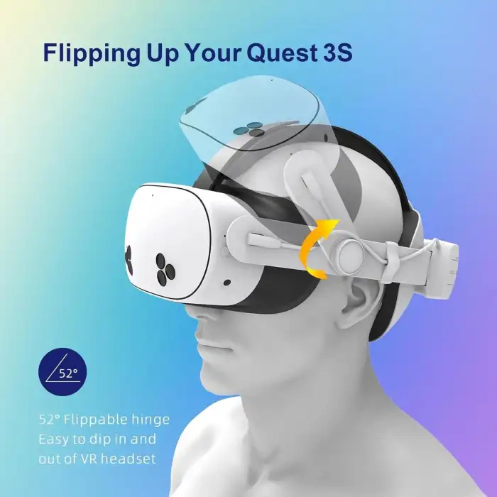 QWOS Kafa Bandı RGB Comfort Pil 12000mAh Quest 3S İçin (Sadece Aksesuar)