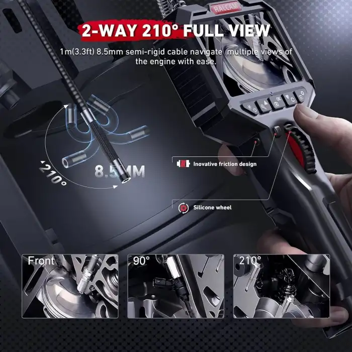 Ralcam 2 Yönlü Eklemli Endoskop Kamerası 8.5mm - 1m Kablo