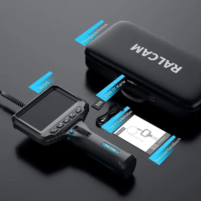 Ralcam 210° Eklemli Boroskop Endoskop Kamerası 4.3 Inc - 6.2mm - 1m Kablo