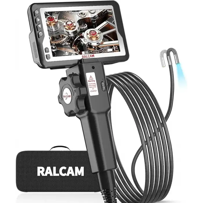 Ralcam Eklemli Borescope Muayene Kamerası 8.5mm - 4.5 Inc IPS LCD