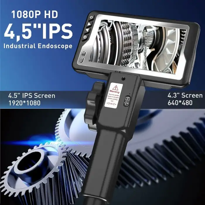 Ralcam Eklemli Borescope Muayene Kamerası 8.5mm - 4.5 Inc IPS LCD