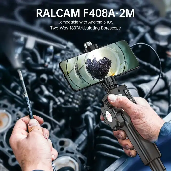 Ralcam Eklemli Boroskop Muayene Kamerası, IP67 Su Geçirmez 8.5mm Lens