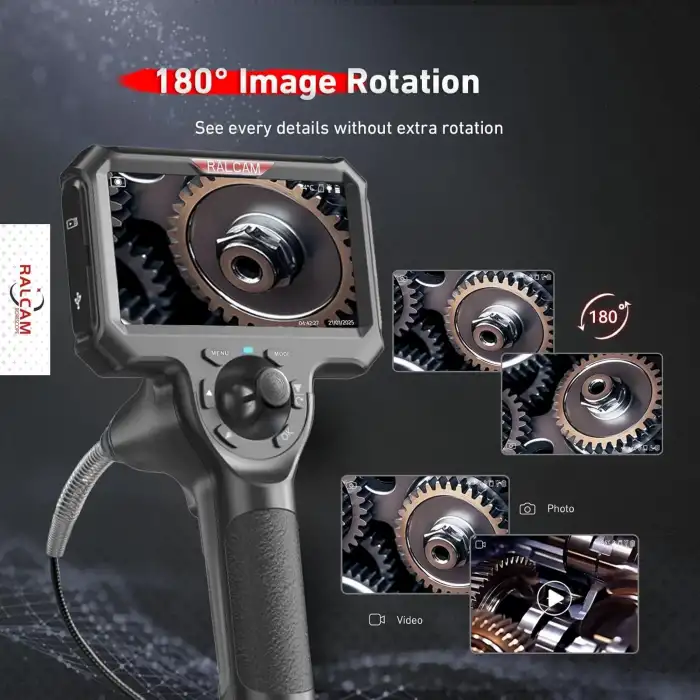 Ralcam Joystick 4 Yönlü 360° Işıklı Eklemli Boroskop Kamerası 6.2mm - 1.5m Kablo