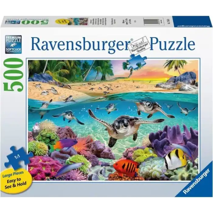 Ravensburger Bebek Deniz Kaplumbağaları 500 Parça Puzzle - 17456 -