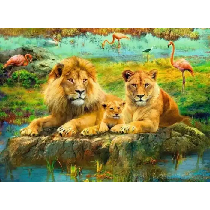 Ravensburger Lions Savannahda 500 Parça Yapboz - 16584