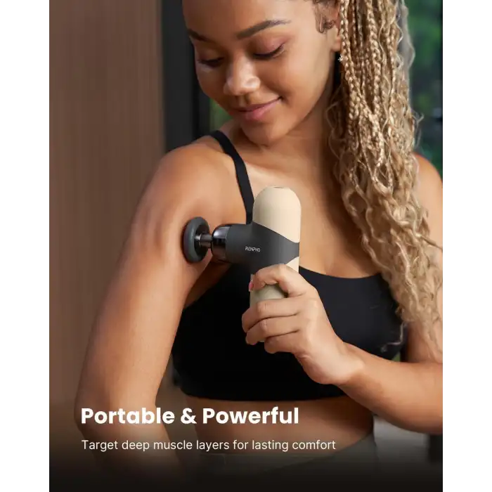 RENPHO Mini Isıtmalı Termal Masaj Cihazı, Derin Doku Perküsyon - Gri