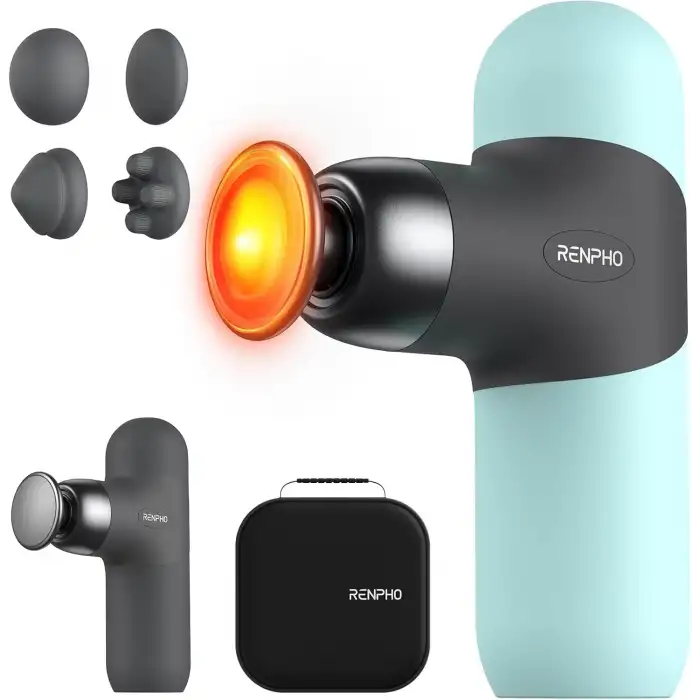 RENPHO Mini Isıtmalı Termal Masaj Cihazı, Derin Doku Perküsyon - Nane
