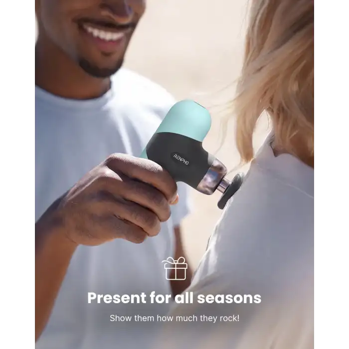 RENPHO Mini Isıtmalı Termal Masaj Cihazı, Derin Doku Perküsyon - Nane