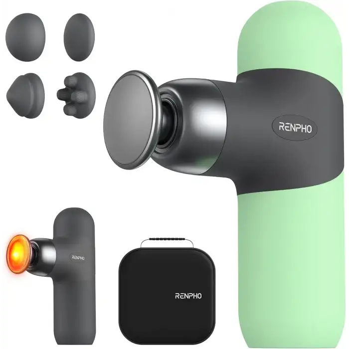 RENPHO Mini Isıtmalı Termal Masaj Cihazı, Derin Doku Perküsyon - Nane Aroma