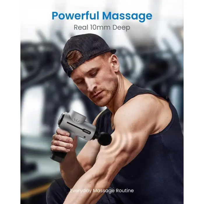 RENPHO Sırt ve Boyun İçin Taşınabilir Perküsyon Masaj Aleti - Gümüş