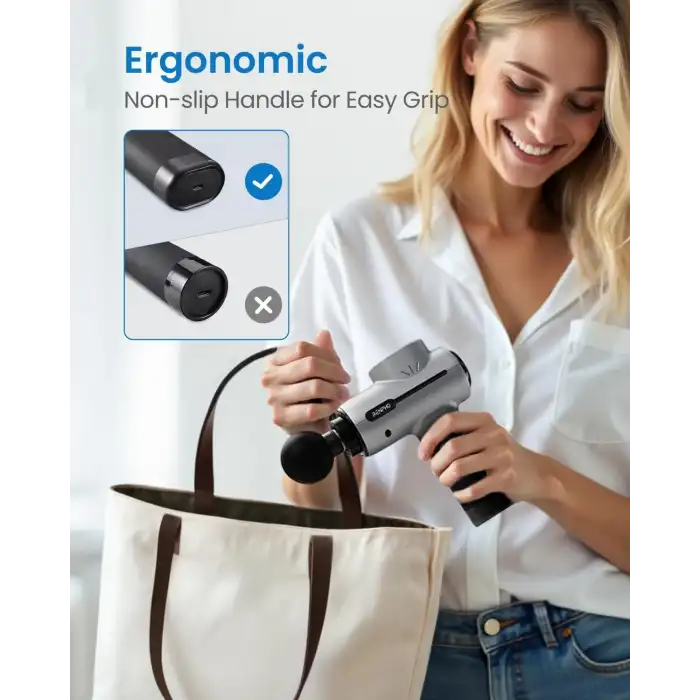 RENPHO Sırt ve Boyun İçin Taşınabilir Perküsyon Masaj Aleti - Gümüş