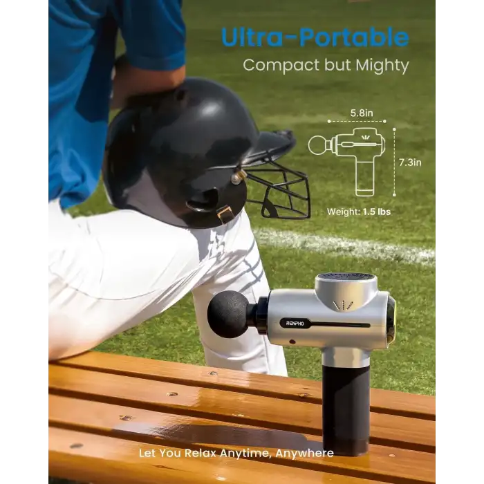 RENPHO Sırt ve Boyun İçin Taşınabilir Perküsyon Masaj Aleti - Gümüş