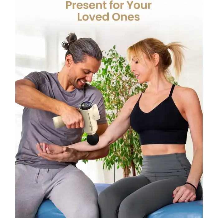 RENPHO Sırt ve Boyun İçin Taşınabilir Perküsyon Masaj Aleti - Krem