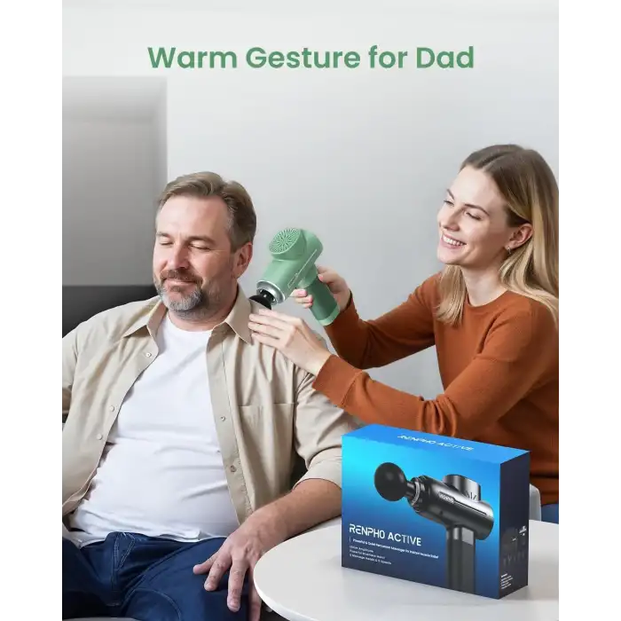 RENPHO Sırt ve Boyun İçin Taşınabilir Perküsyon Masaj Aleti - Yeşil