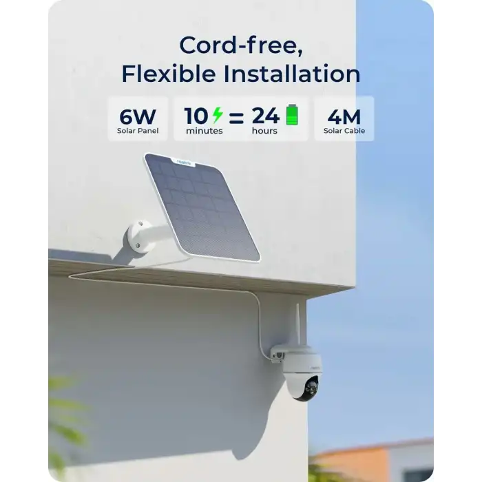 Reolink 4K Güneş Enerjili Güvenlik Kameraları Kablosuz Dış Mekan, Argus PT 4K