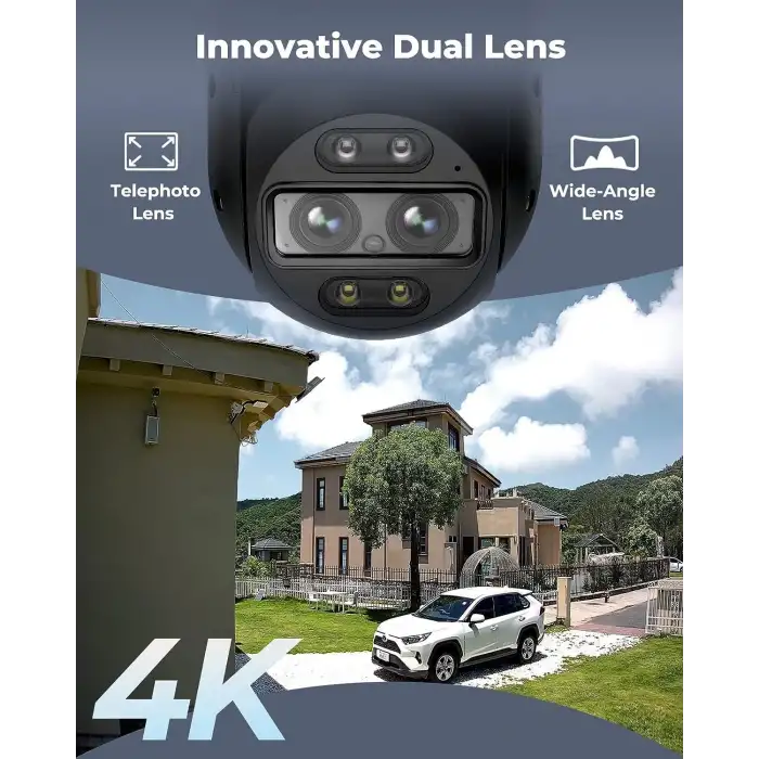 REOLINK 4K Kablolu WiFi 8MP Çift Lensli Dış Mekan Kamerası