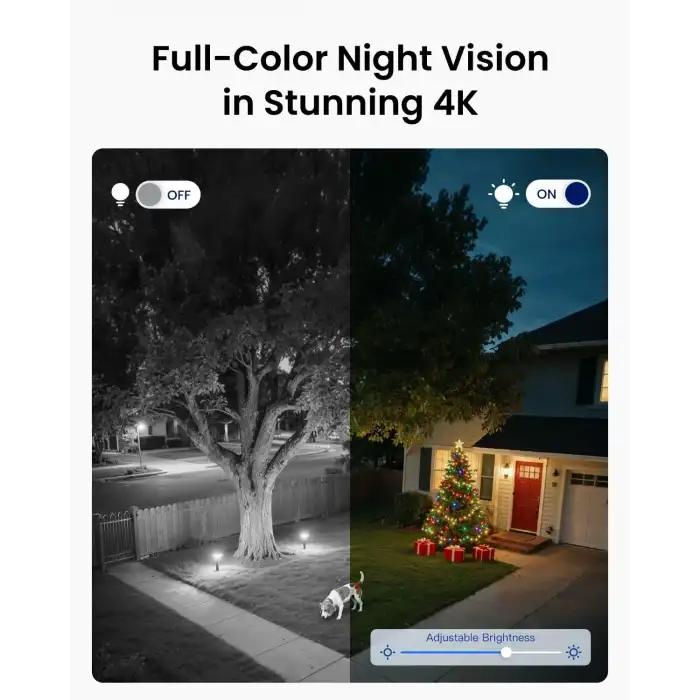 REOLINK 4K Kablolu WiFi Dış Mekan Kamerası, 8MP Çift Lensli 360 PTZ Kamera