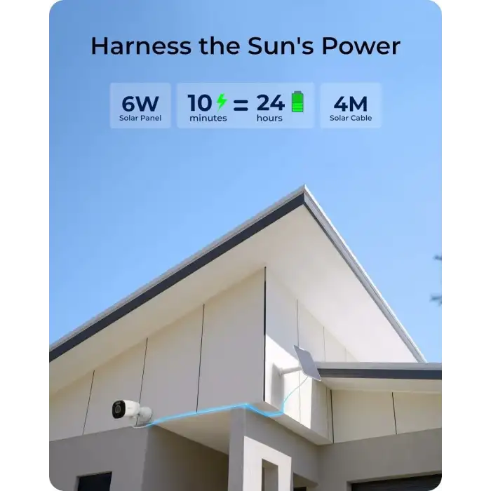 Reolink Argus Eco Ultra, Dış Mekan Kablosuz Solar Kamera, 4K Güvenlik Kamerası