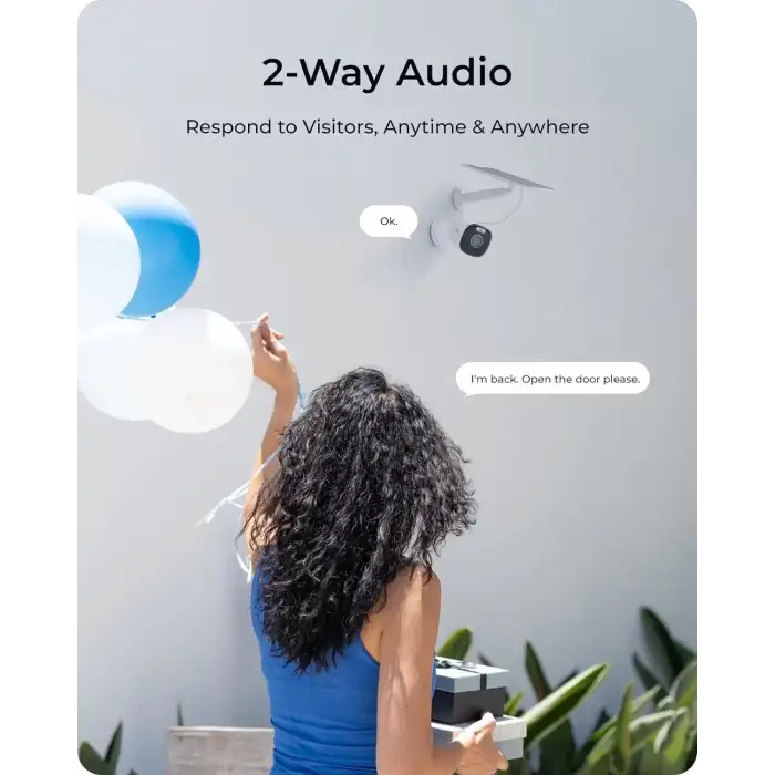 Reolink Argus Eco Ultra, Dış Mekan Kablosuz Solar Kamera, 4K Güvenlik Kamerası